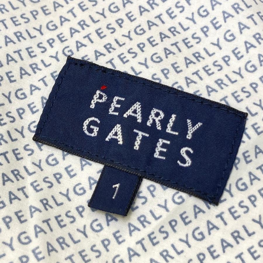 PEARLY GATES パーリーゲイツ 2023年モデル 裏起毛 ストレッチスカート ニコちゃん 総柄 ブルー系 1 ゴルフウェア レディースの画像