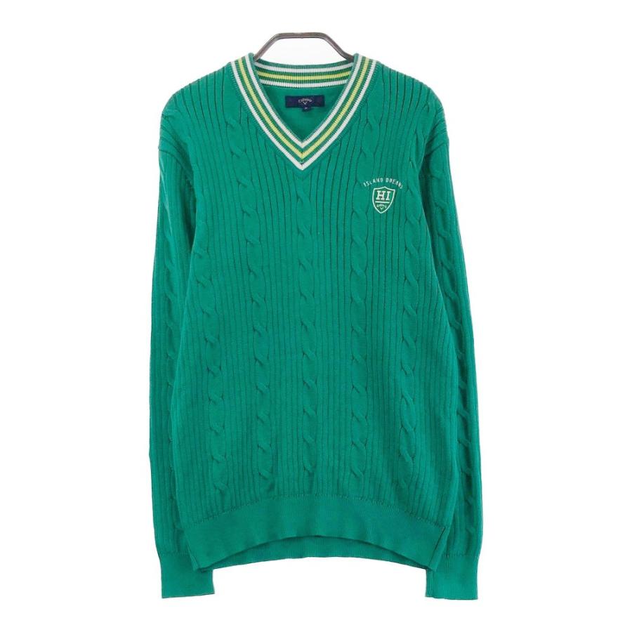 Callaway（キャロウェイ） Vネック ニットセーター グリーン系 M