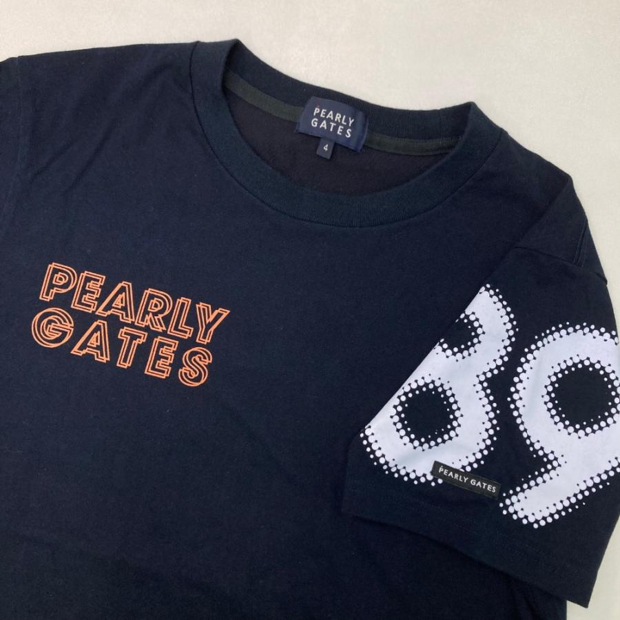 【新品、未使用】パーリーゲイツ　Ｔシャツ　メンズ　サイズ：４（Ｍ） PEARLY GATES（パーリーゲイツ） 半袖Tシャツ ネイビー系 4 ゴルフ