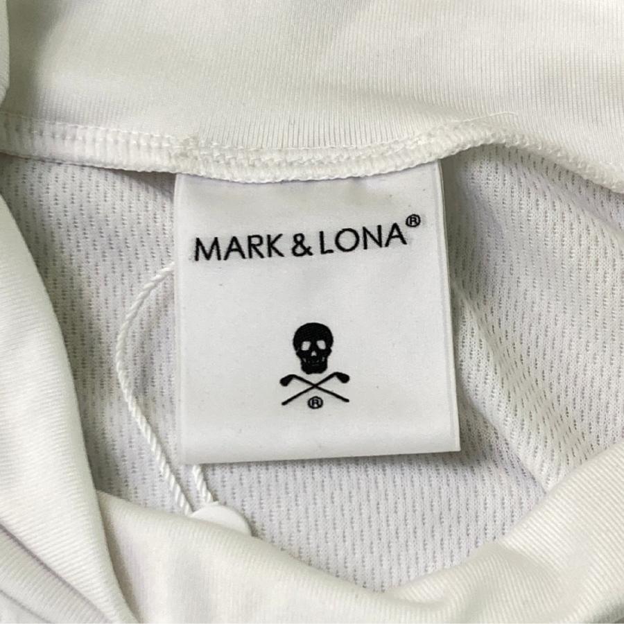 MARK\u0026LONA マークアンドロナ 2023年モデル モックネック 長袖 Tシャツ  ホワイト系 46 ゴルフウェア メンズの画像
