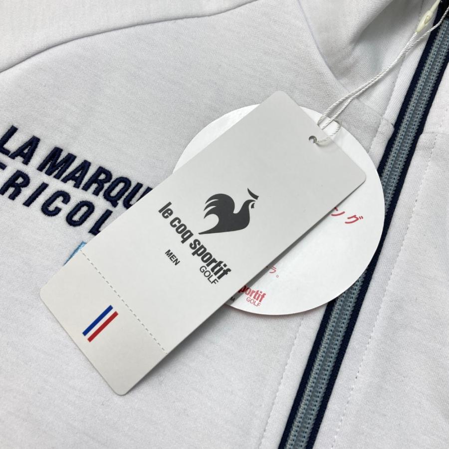 【新品】LECOQ GOLF ルコックゴルフ 2023年モデル ジップジャケット スウェット  ホワイト系 M ゴルフウェア メンズ_4