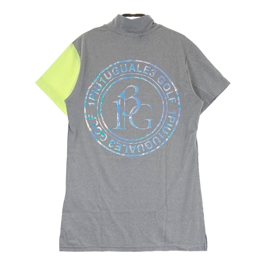 1PIU1UGUALE3 GOLF　半袖 モックネックシャツ 1PIU1UGUALE3 GOLF 半袖モックネックTシャツ グレー系 1 ゴルフウェア