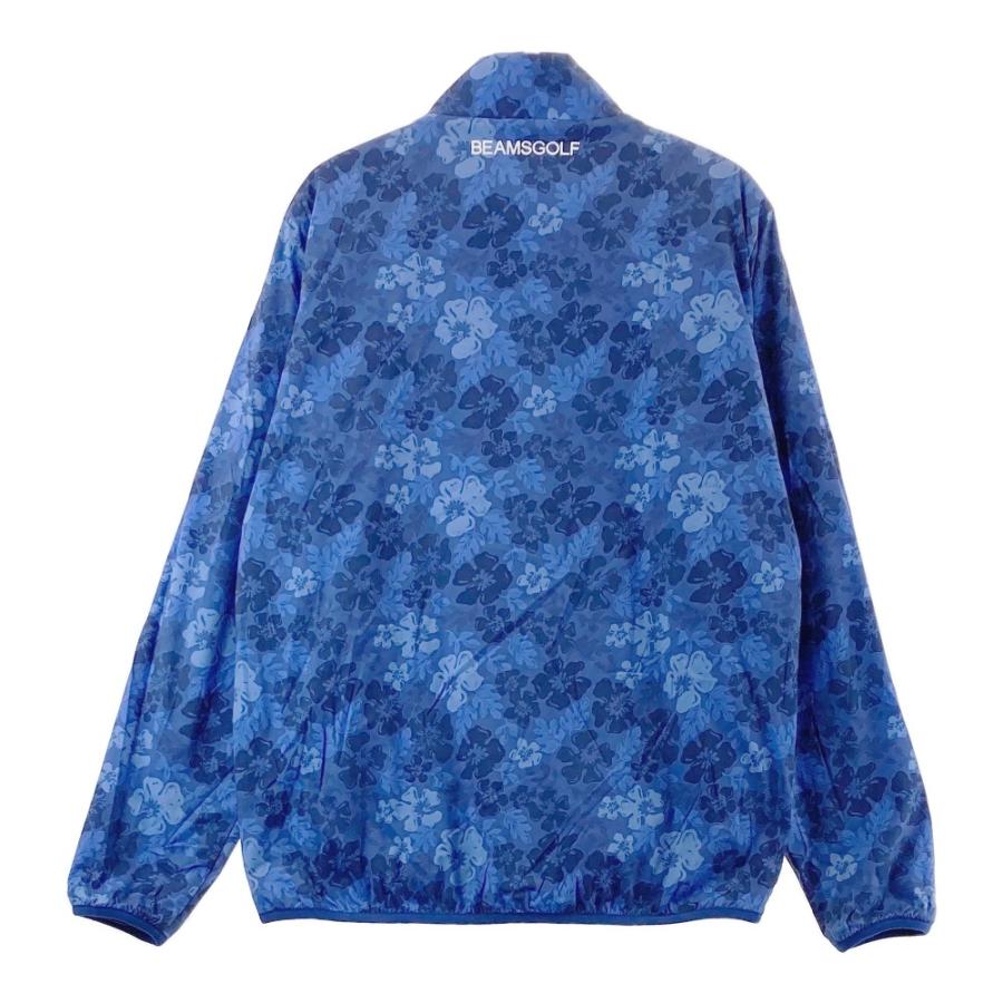 BEAMSGOLF 裏メッシュナイロンジャケット 花柄ブルー系ゴルフウェア BEAMSGOLF 裏メッシュナイロンジャケット 花柄ブルー系ゴルフ