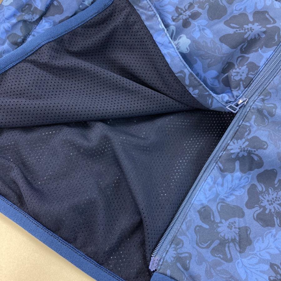 BEAMSGOLF 裏メッシュナイロンジャケット 花柄ブルー系ゴルフウェア BEAMS GOLF ビームスゴルフ 裏メッシュ ナイロンジャケット 花柄