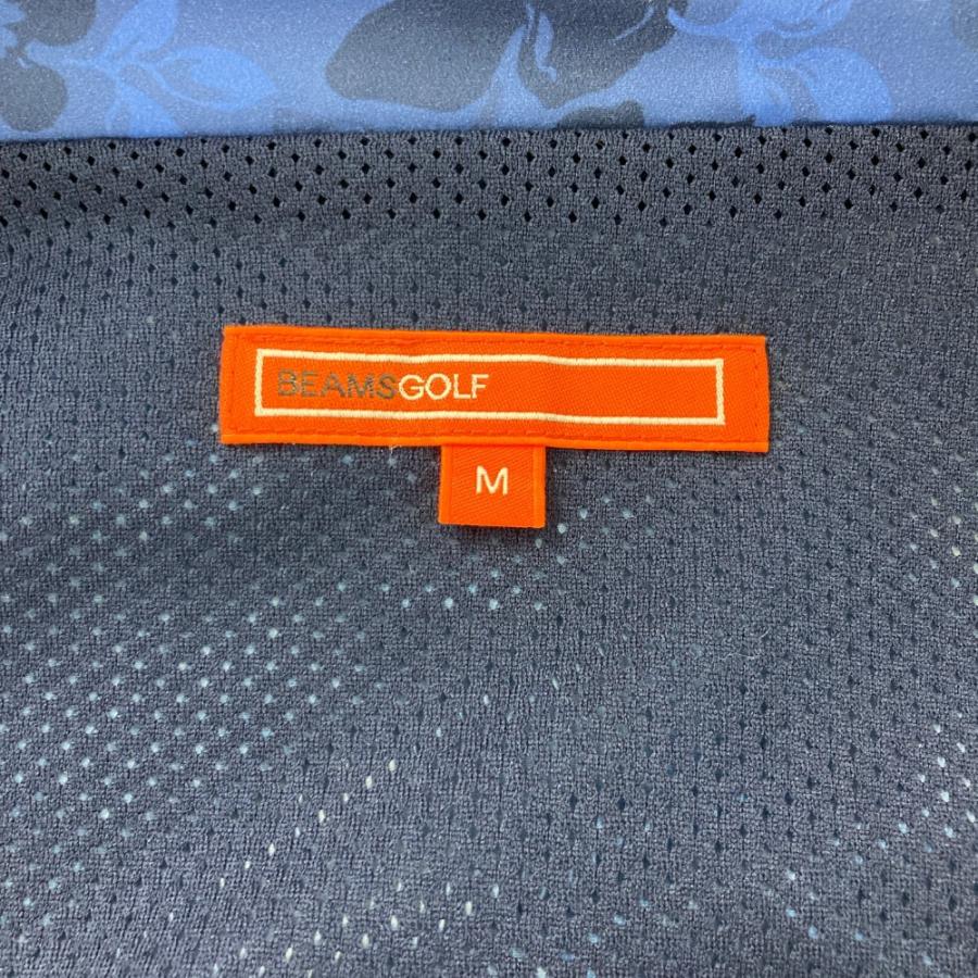 BEAMSGOLF 裏メッシュナイロンジャケット 花柄ブルー系ゴルフウェア BEAMS GOLF ビームスゴルフ 裏メッシュ ナイロンジャケット 花柄