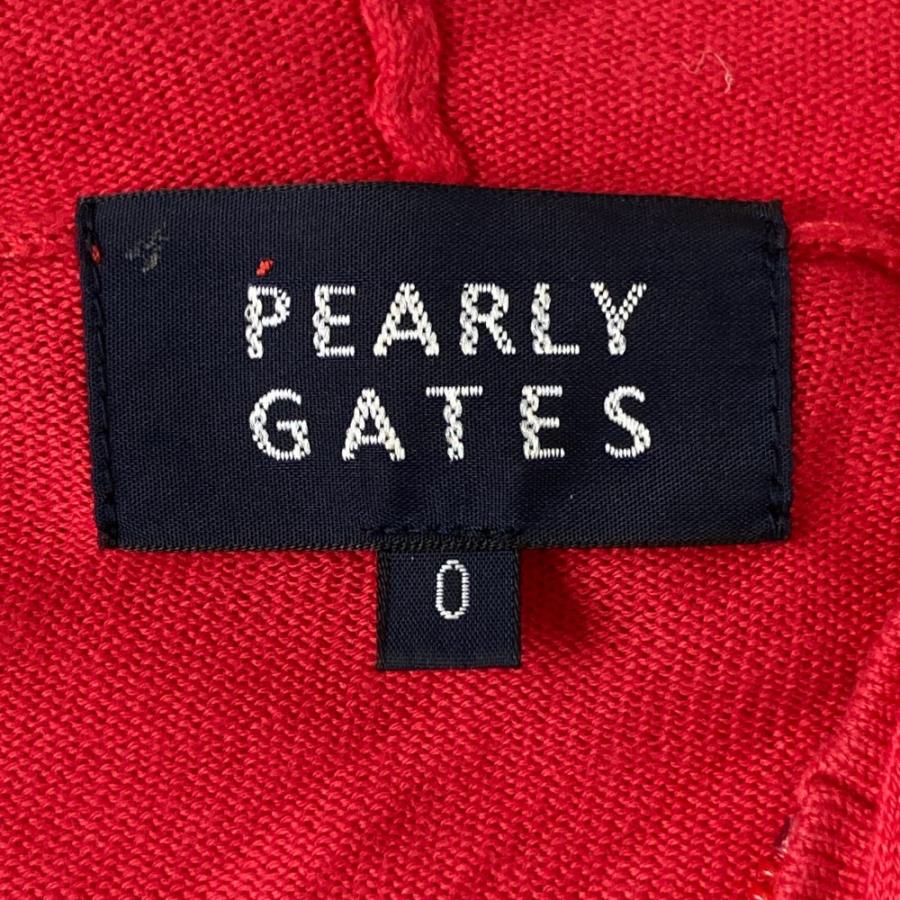 PEARLY GATES（パーリーゲイツ） ニットジップパーカー レッド系 0