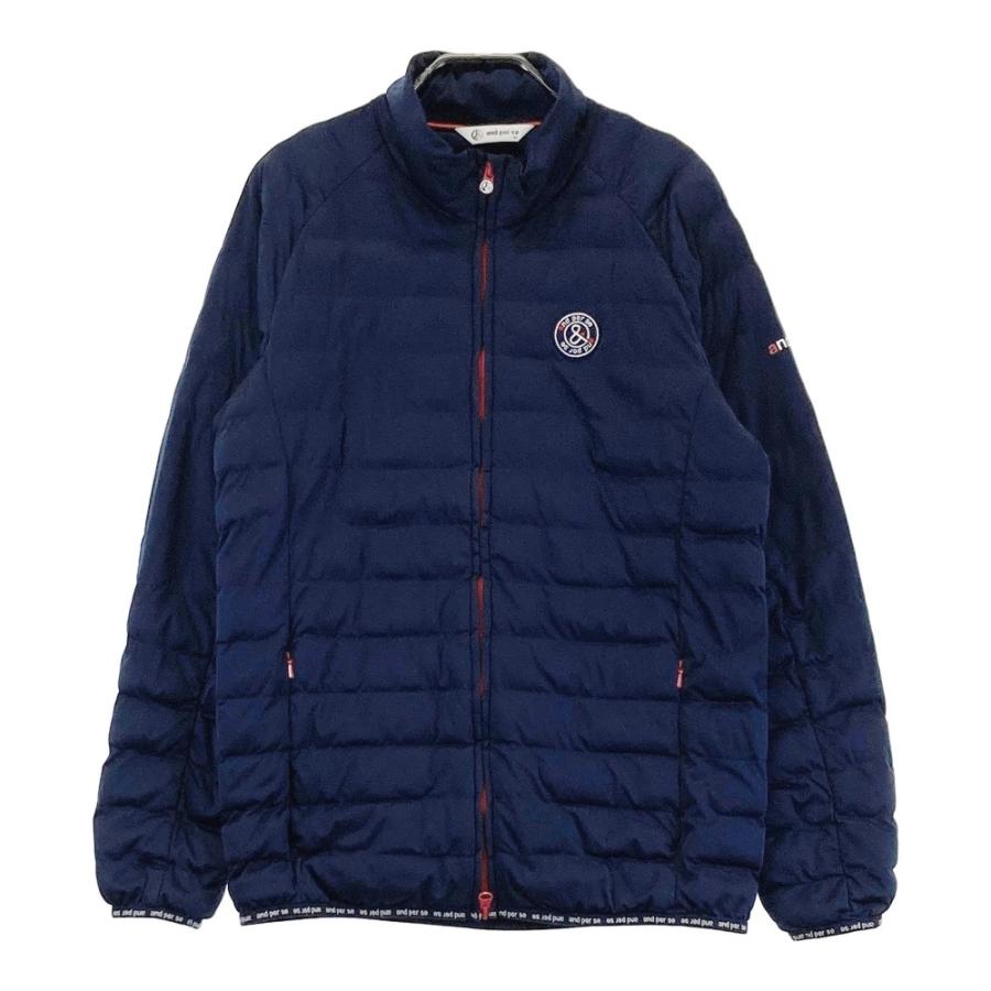 AND PER SE アンパスィ 中綿ジャケット ネイビー系 M ゴルフウェア 