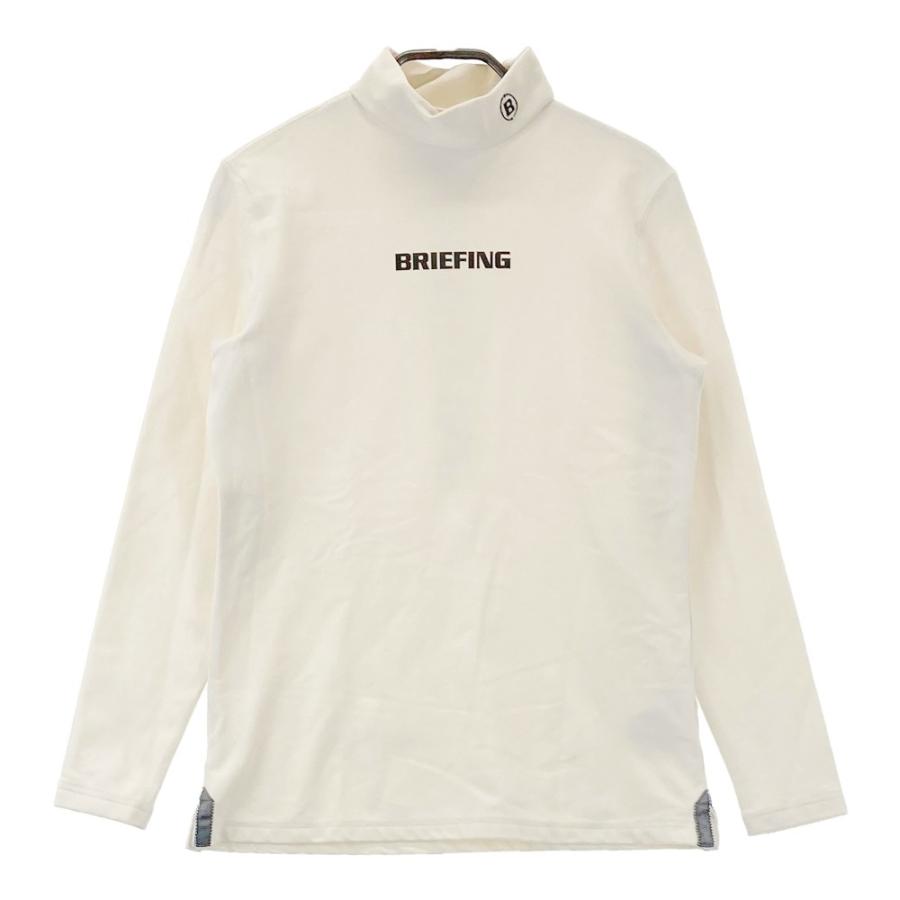 BRIEFING GOLF ブリーフィング 長袖ハイネックTシャツ ホワイト BRIEFING GOLF ブリーフィング 長袖ハイネックTシャツ ホワイト