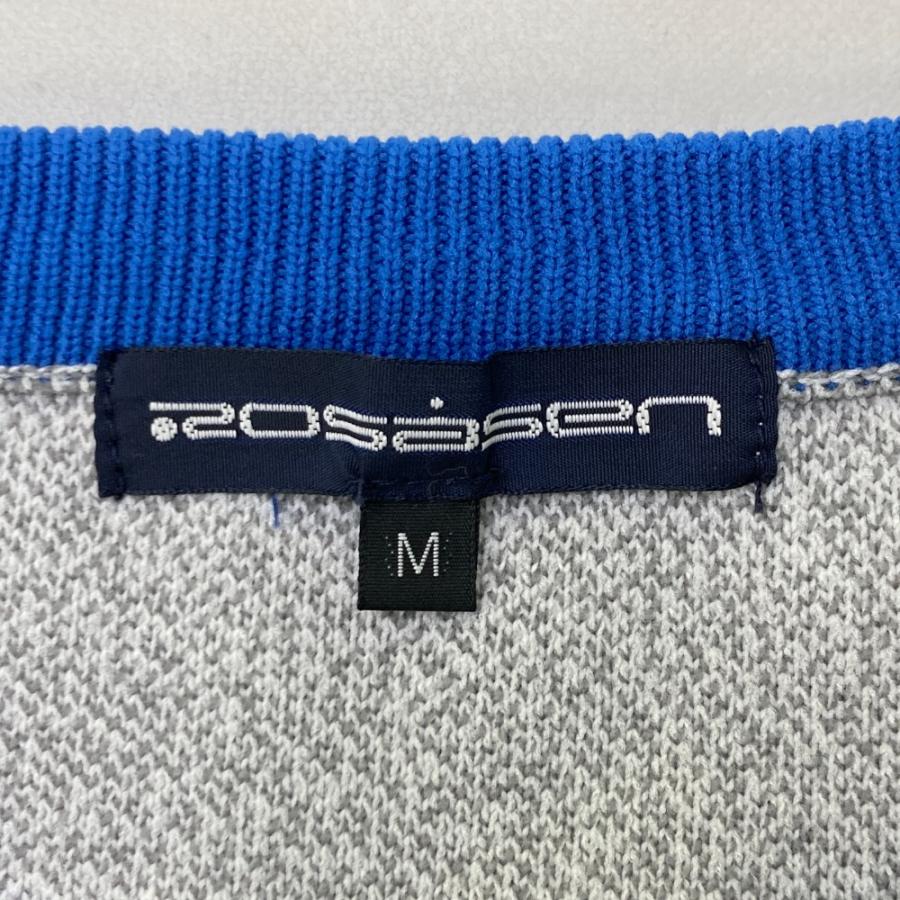 Rosasen（ロサーセン） ニットベスト ノルディック柄 グレー系 M