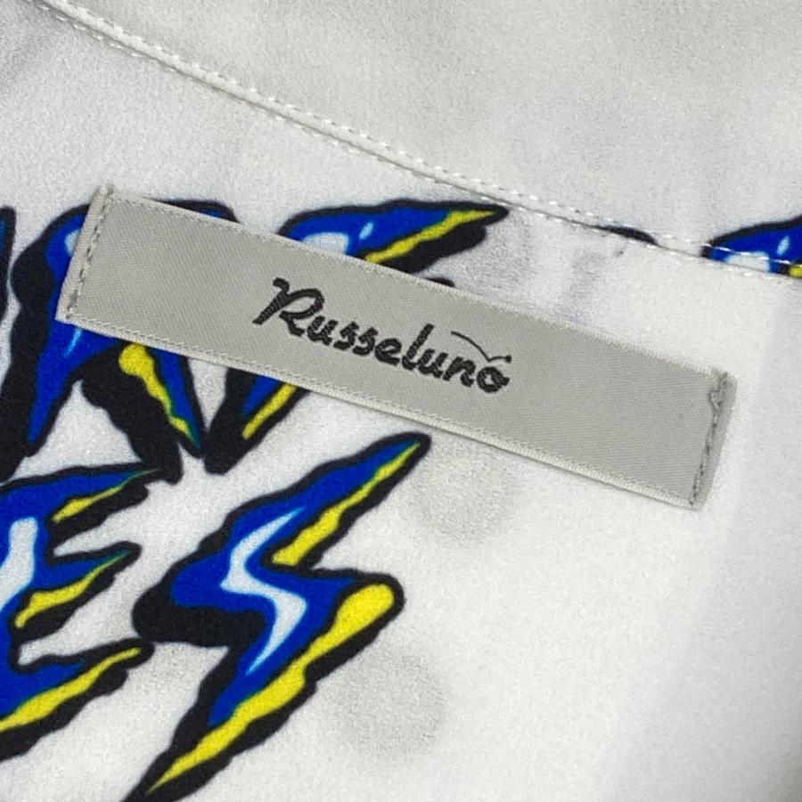 RUSSELUNO ラッセルノ 半袖 シャツ ルチャ柄 ホワイト系 4 ゴルフ