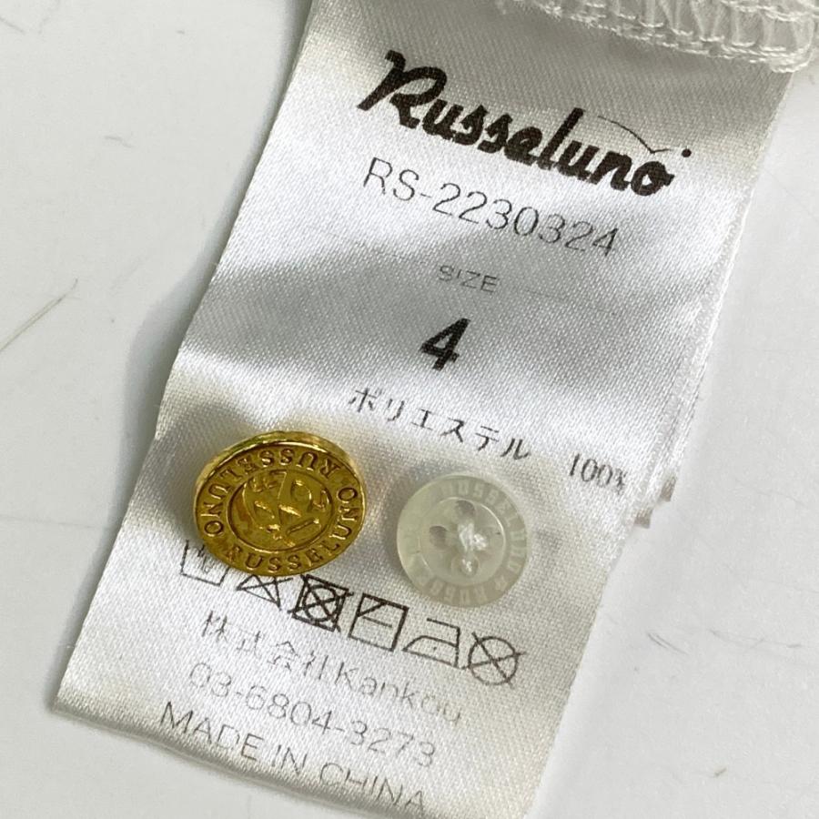 RUSSELUNO ラッセルノ 半袖 シャツ ルチャ柄 ホワイト系 4 ゴルフ