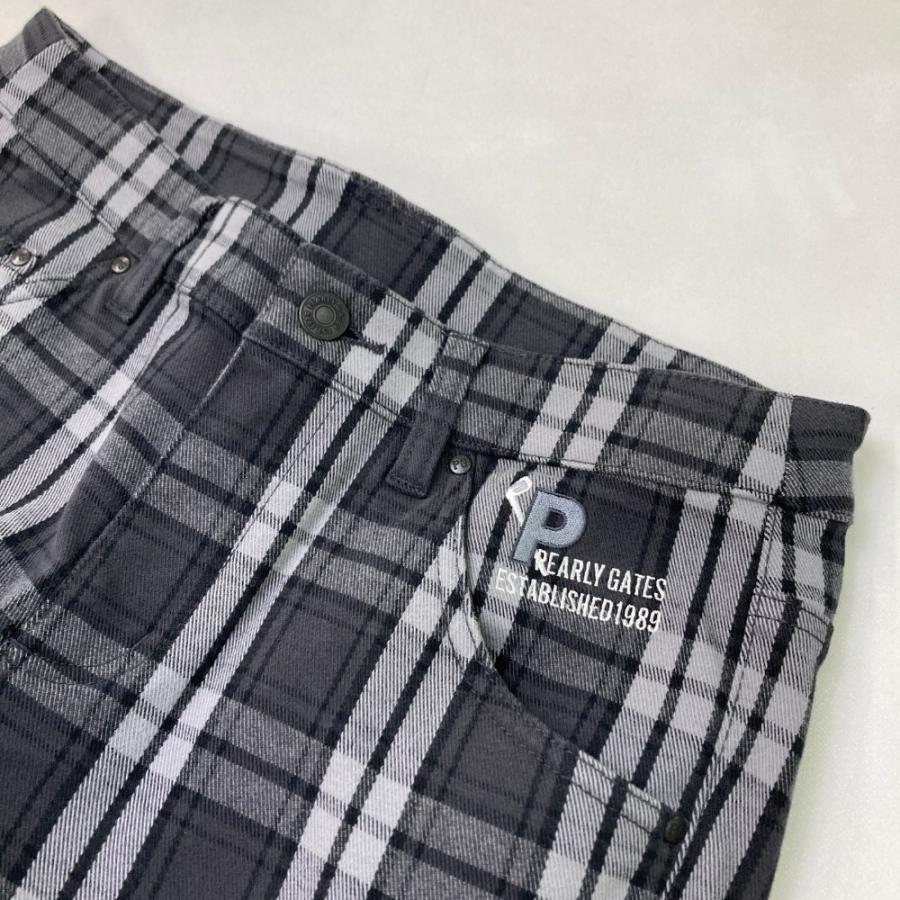 PEARLY GATES パーリーゲイツ 2023年モデル ストレッチパンツ チェック柄 グレー系 1 ゴルフウェア レディースの画像
