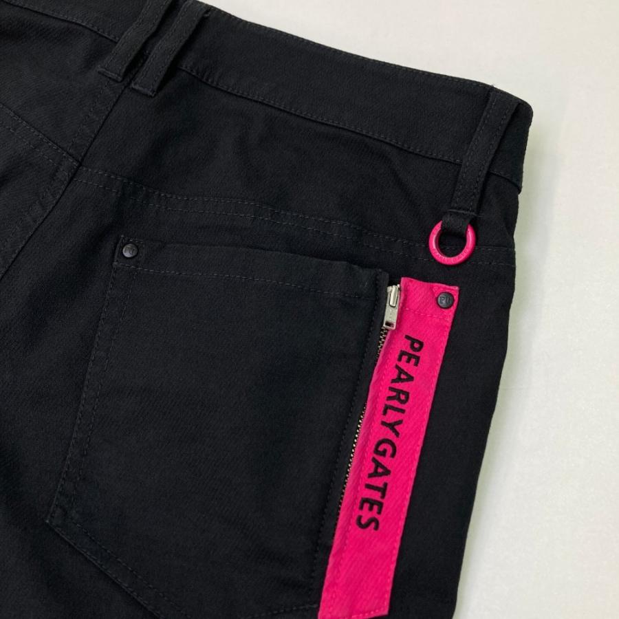 PEARLY GATES パーリーゲイツ 2023年モデル ストレッチ パンツ  ブラック系 1 ゴルフウェア レディースの画像