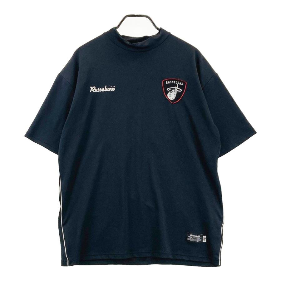 RUSSELUNO ラッセルノ モックネック半袖Tシャツ ルチャ ブラック