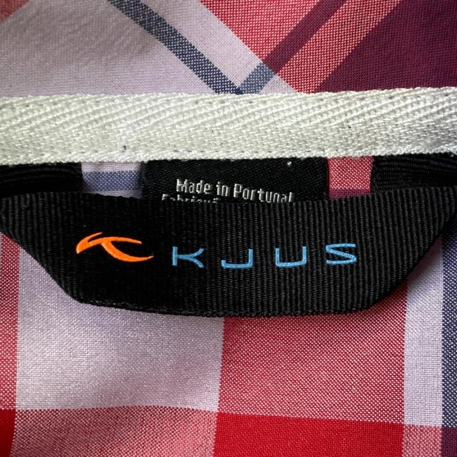 KJUS チュース 半袖シャツ チェック柄 レッド系 38/M ゴルフ