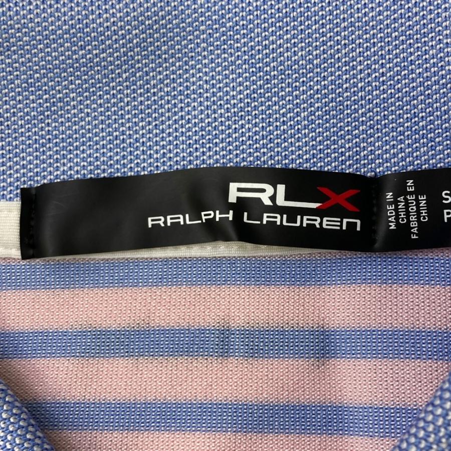 RLX ラルフローレン ノースリーブポロシャツ ボーダー柄 ピンク系 S 