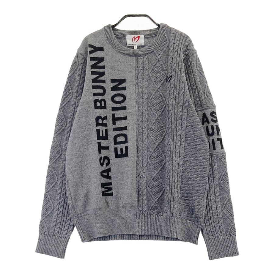 新品 マスターバニー 長袖ニット シンプルロゴ グレー Mサイズ（4） 新品 マスターバニー 長袖ニット シンプルロゴ グレー Mサイズ（4）
