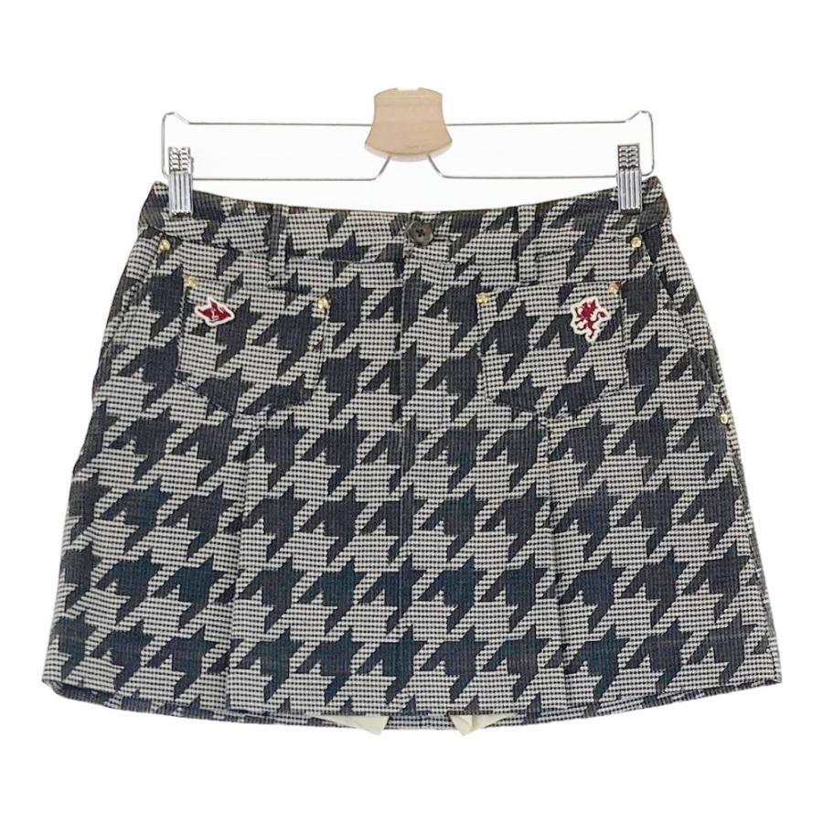PEARLY GATES（パーリーゲイツ） インナー付き スカート 千鳥柄 グレー