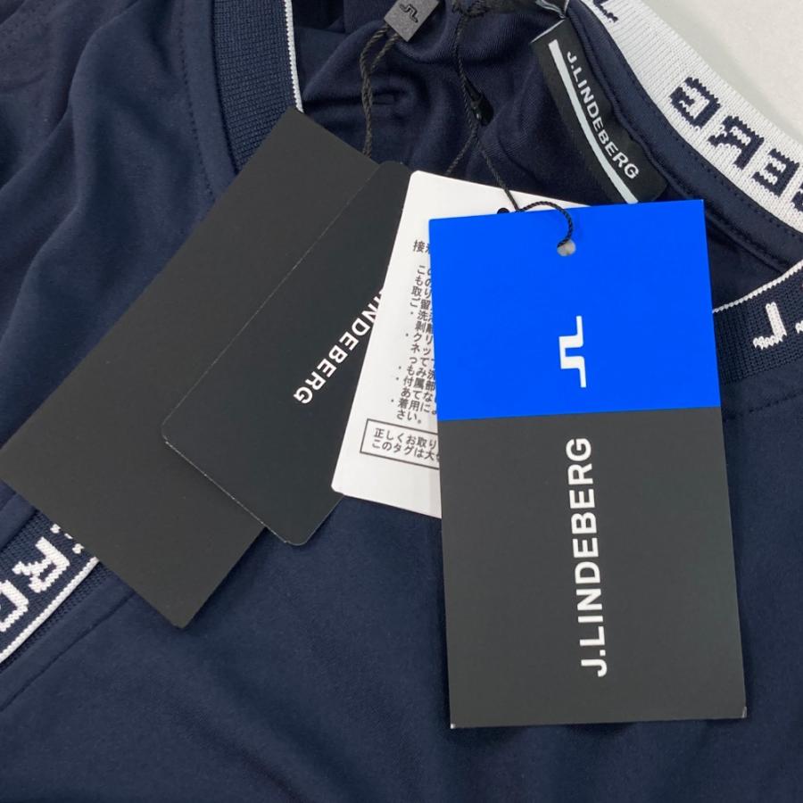 J.LINDEBERG ネイビー ストライプ ノースリーブシャツ J.LINDEBERG（ジェイリンドバーグ） 【新品】J.LINDEBERG ノースリーブ