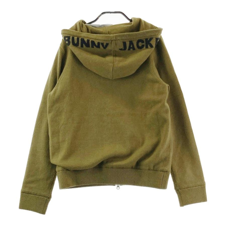 サイズ：0 JACK BUNNY ジャックバニー 2023年モデル ニットパーカー  カーキ系 [240101382849] ゴルフウェア レディース ストスト JACK BUNNY ジャックバニー 2023年モデル 裏地付 ニット ジップ