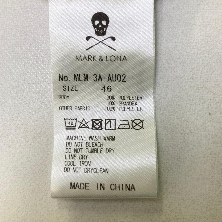 MARK\u0026LONA マークアンドロナ 2023年モデル 長袖インナーTシャツ ロゴ総柄 ホワイト系 46 ゴルフウェア メンズの画像
