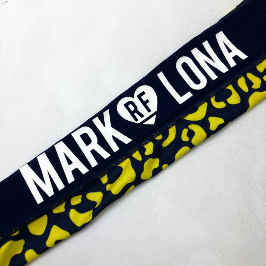 MARK\u0026LONA マークアンドロナ  ハイネック 長袖Tシャツ レオパード柄 ネイビー系 36 ゴルフウェア レディースの画像