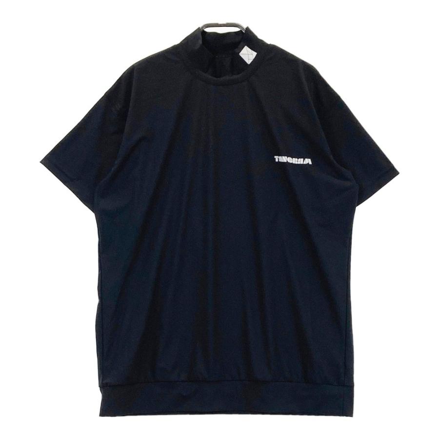 サイズ：S TANGRAM　タングラム  ハイネック 半袖Tシャツ  ブラック系 [240101343214] ゴルフウェア メンズ ストスト TANGRAM（タングラム） ハイネック 半袖Tシャツ ブラック系 S ゴルフ