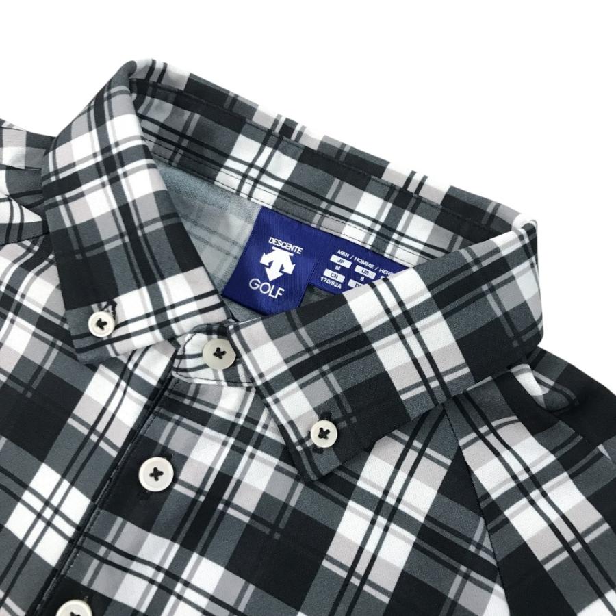 DESCENTE GOLF デサントゴルフ 半袖ポロシャツ ボタンダウン チェック