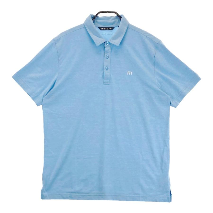 TRAVISMATHEW トラビスマシュー 半袖ポロシャツ ブルー系 XL ゴルフ 