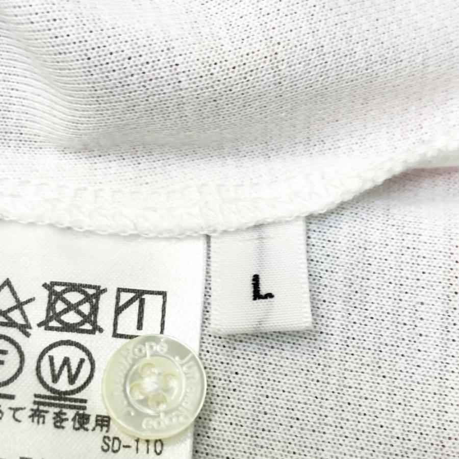 サイズ：L JUN&ROPE ジュン アンド ロペ ERM-3705 半袖ポロシャツ  ネイビー系 [240101345394] ゴルフウェア レディース ストスト 新品】JUN&ROPE ジュン アンド ロペ ERM-3705 半袖ポロシャツ ホワイト