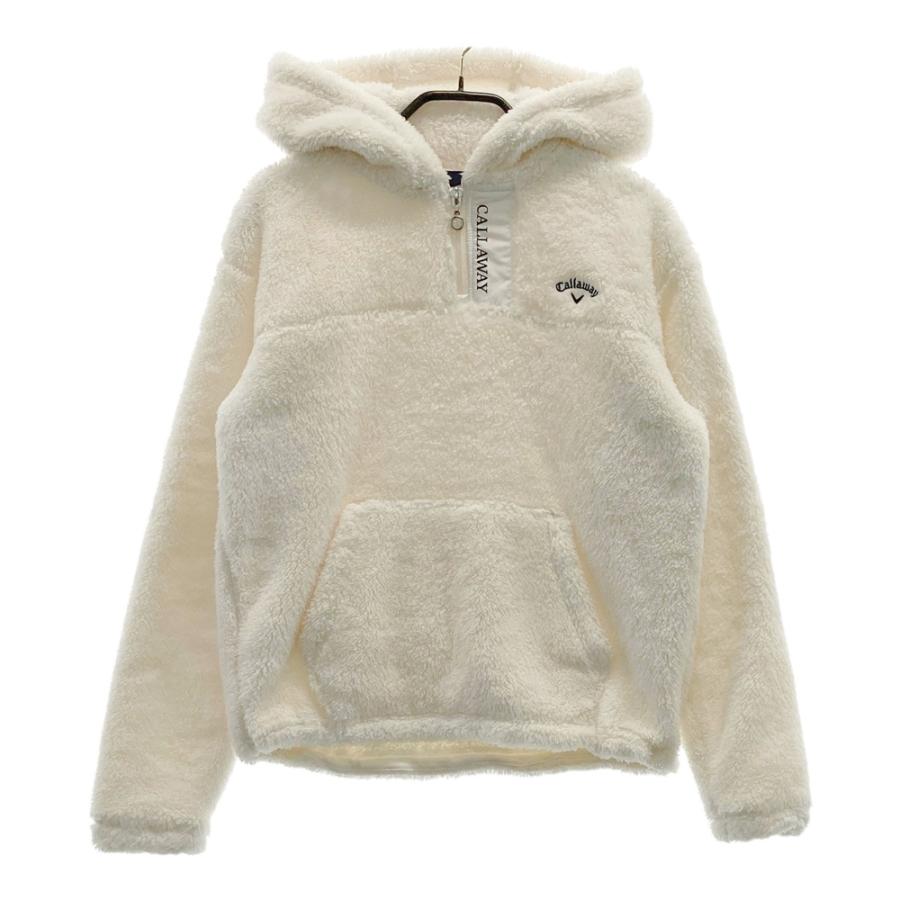 CALLAWAY キャロウェイ ボア ハーフジップパーカー ホワイト系 S