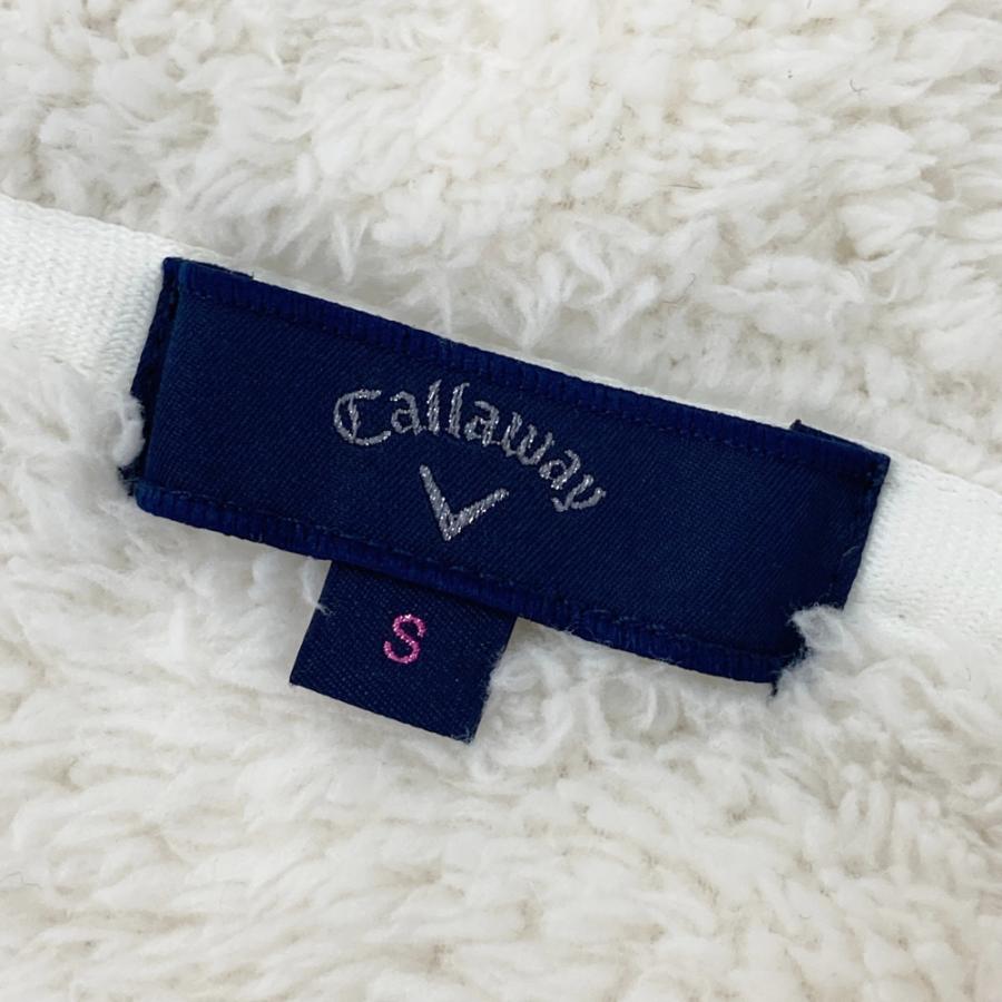 CALLAWAY キャロウェイ ボア ハーフジップパーカー ホワイト系 S