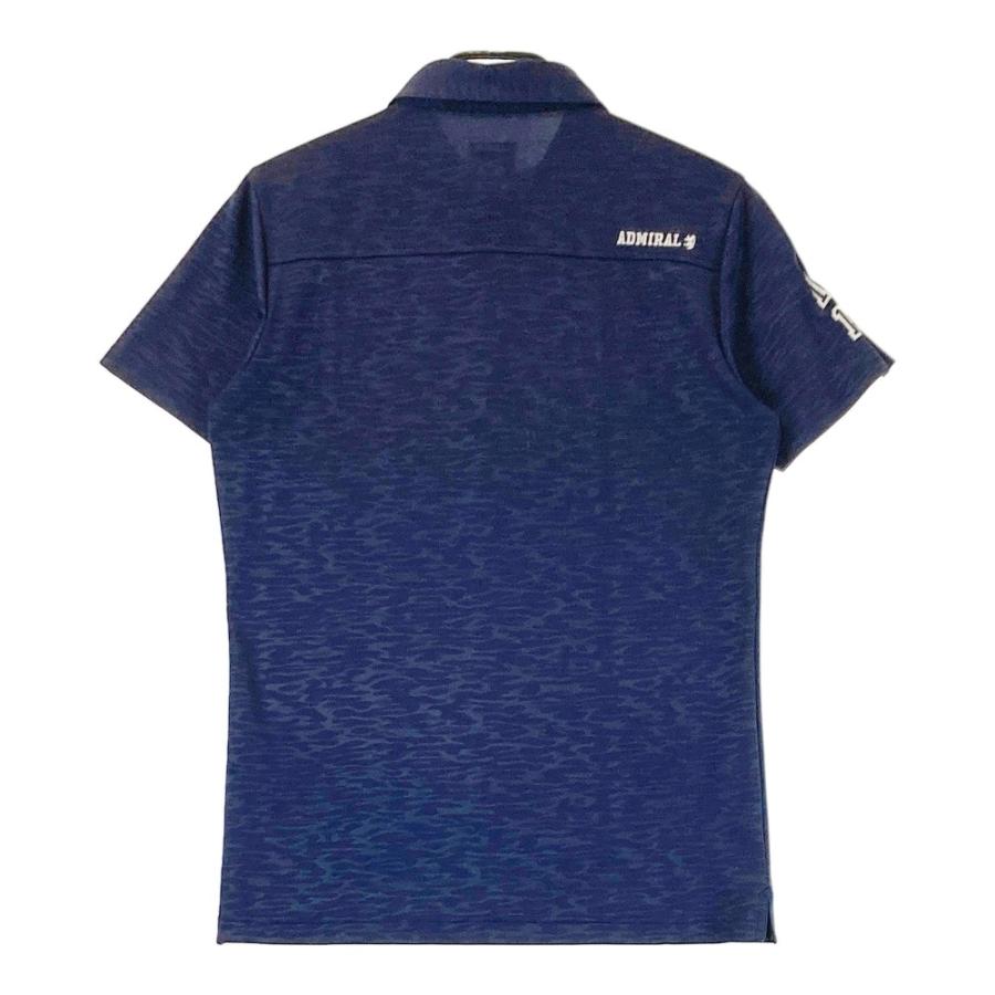 サイズ：L ADMIRAL アドミラル  半袖ポロシャツ プリント 総柄 ネイビー系 [240101430965] ゴルフウェア メンズ ストスト Admiral ADMIRAL アドミラル 半袖ポロシャツ 総柄 ネイビー系 L