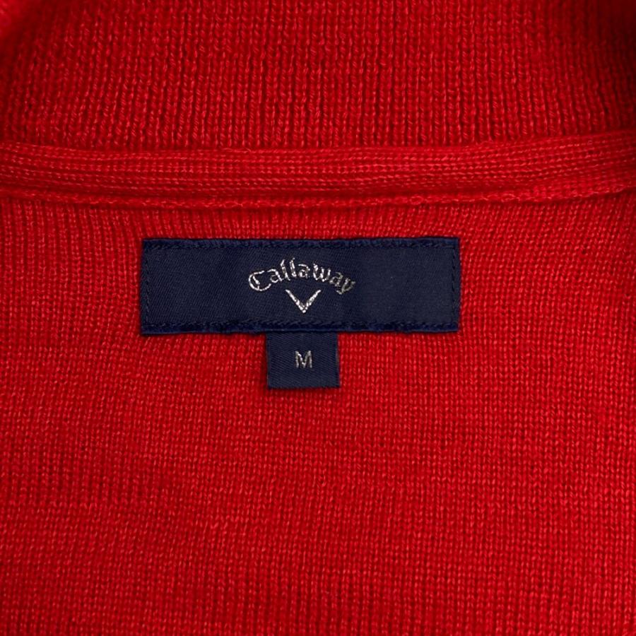 CALLAWAY キャロウェイ 切替 ニットジャケット レッド系 M ゴルフ
