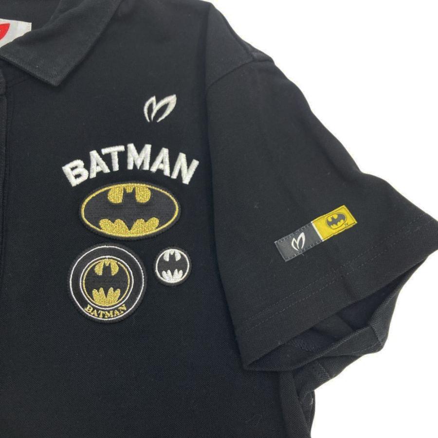 サイズ：2 MASTER BUNNY EDITION マスターバニーエディション BATMAN バットマン 半袖ポロシャツ 10周年  ブラック系 [240101346853] ゴルフウェア レディース ストスト MASTER BUNNY EDITION（マスターバニーエディション） BATMAN