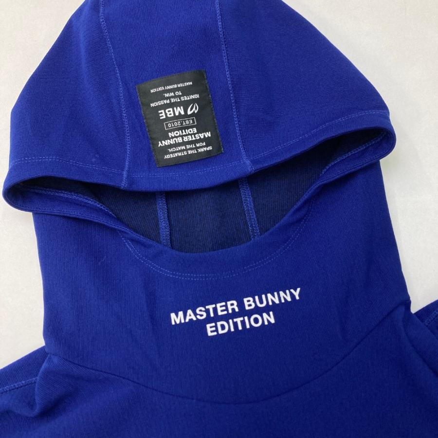 サイズ：5 MASTER BUNNY EDITION マスターバニーエディション 2023年モデル 裏起毛 長袖パーカー  ブルー系 [240101350978] ゴルフウェア メンズ ストスト MASTER BUNNY EDITION（マスターバニーエディション） 2023年モデル 裏