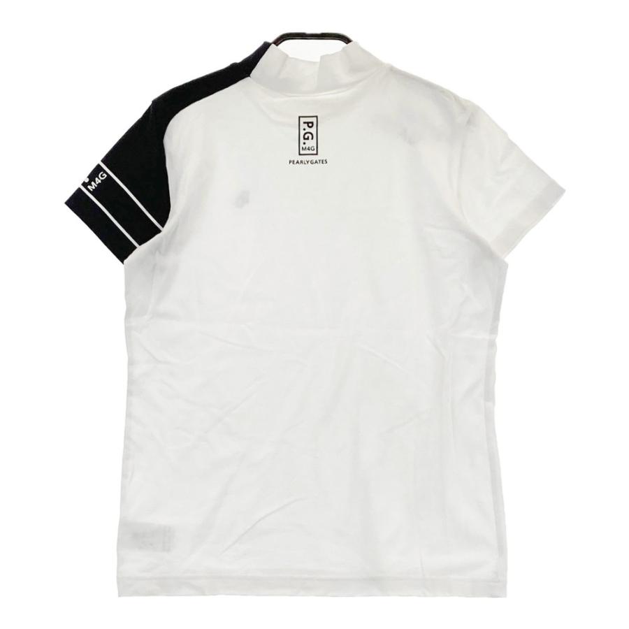 サイズ：1 PEARLY GATES パーリーゲイツ 2023年モデル ハイネック 半袖Tシャツ  ホワイト系 [240101415477] ゴルフウェア レディース ストスト サイズ：1 PEARLY GATES パーリーゲイツ 2023年モデル