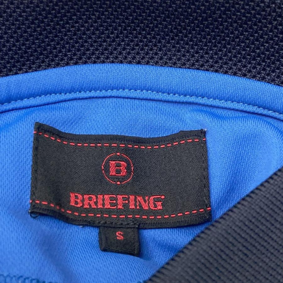 サイズ：S BRIEFING GOLF ブリーフィング  半袖ポロシャツ 総柄 ネイビー系 [240101353996] ゴルフウェア メンズ ストスト BRIEFING GOLF ブリーフィング 半袖ポロシャツ 総柄 ネイビー系
