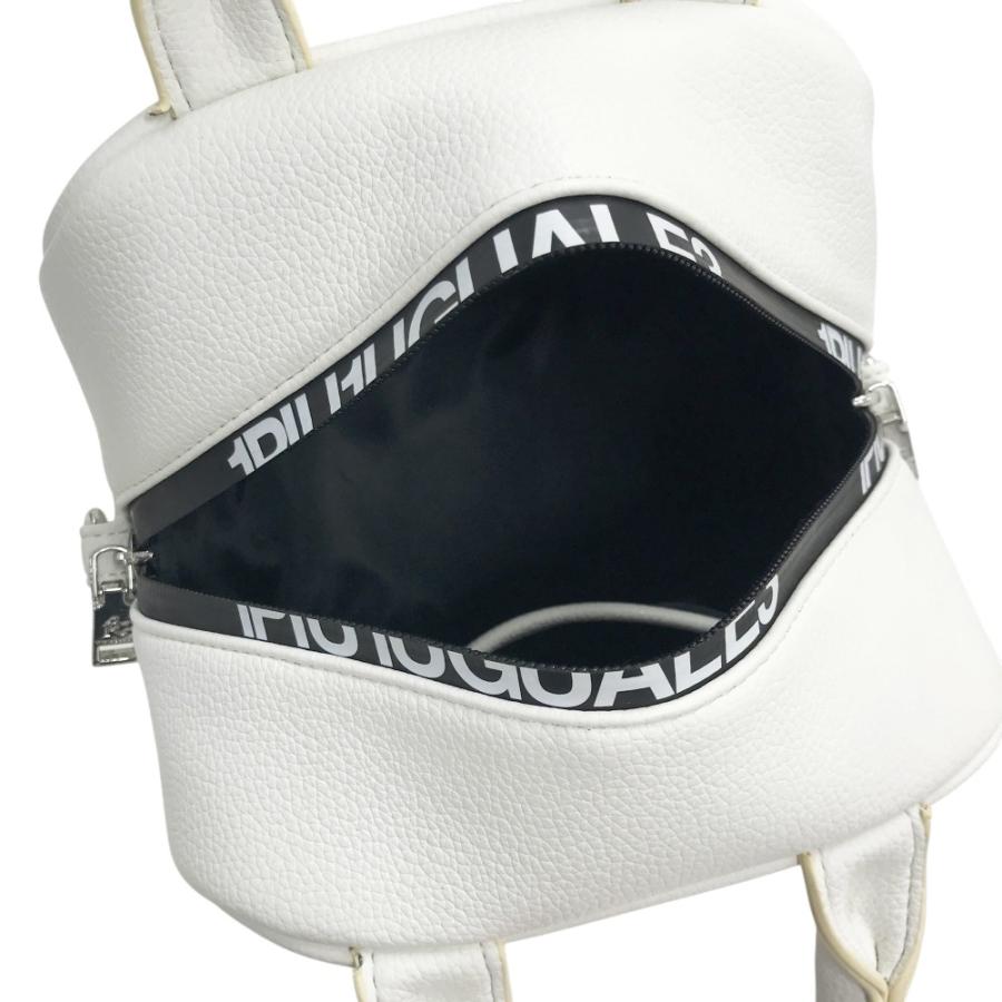 1PIU1UGUALE3 GOLF 2WAY バッグ　未使用 1PIU1UGUALE3 GOLF 2WAY キューブバッグ ホワイト系 ゴルフウェア