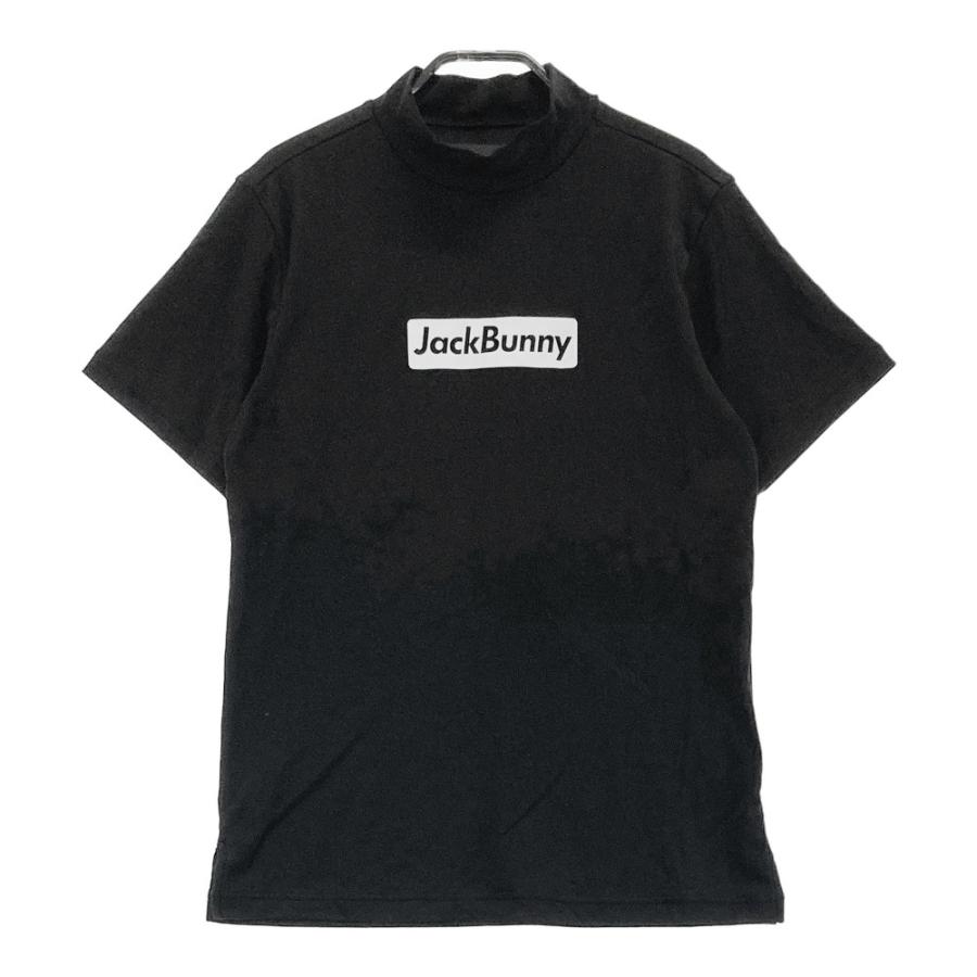 【未使用級】ジャックバニー　モックネック　半袖シャツ　カットソー　サイズ0 JACK BUNNY ジャックバニー モックネック半袖Tシャツ ブラック系 3