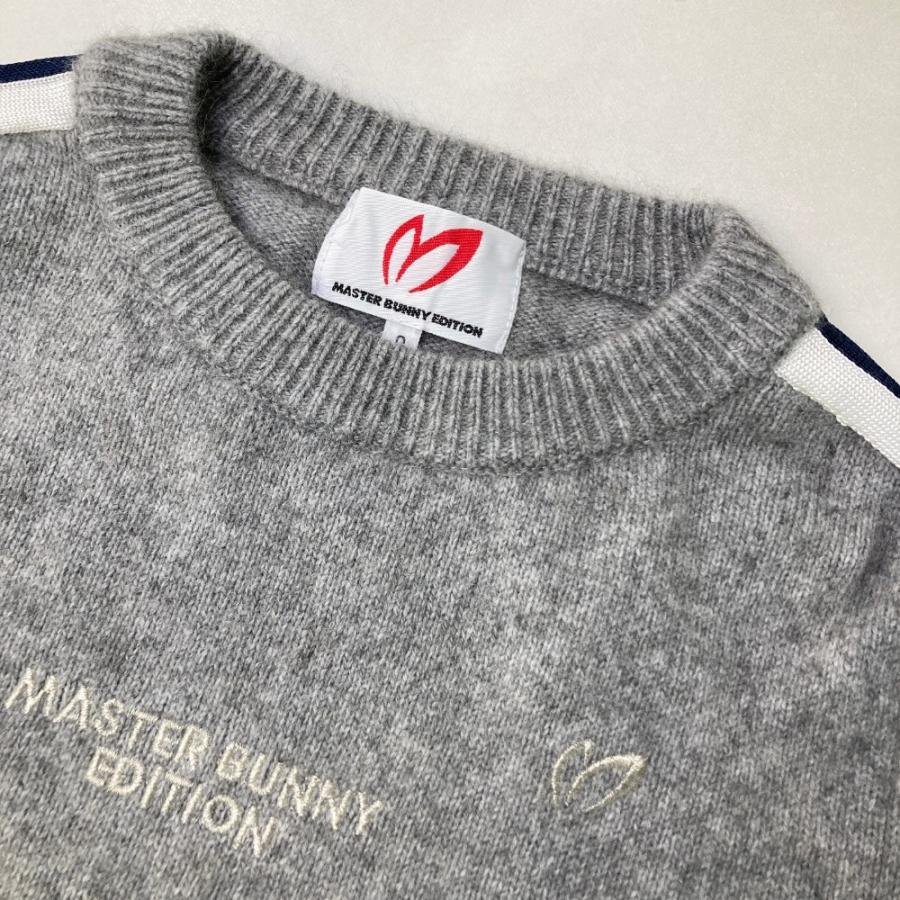 サイズ：0 MASTER BUNNY EDITION マスターバニーエディション  ニット セーター  グレー系 [240101346595] ゴルフウェア レディース ストスト MASTER BUNNY EDITION マスターバニーエディション ニットセーター