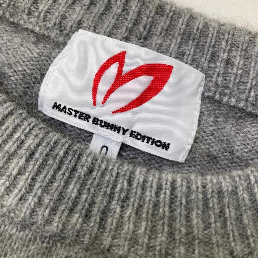 サイズ：0 MASTER BUNNY EDITION マスターバニーエディション  ニットセーター  グレー系 [240101356812] ゴルフウェア レディース ストスト MASTER BUNNY EDITION マスターバニーエディション ニットセーター