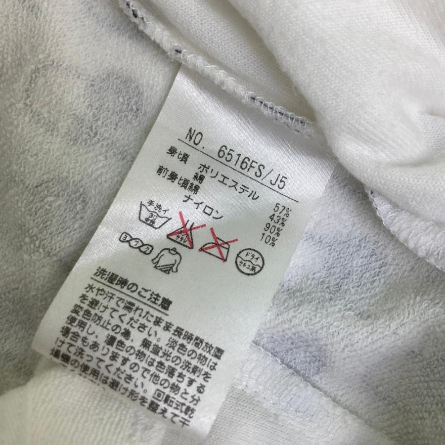 and per se（アンパスィ） 半袖ジップパーカー ジュース 総柄 ホワイト