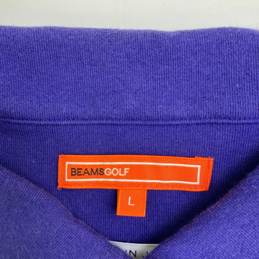 サイズ：L BEAMS GOLF ビームスゴルフ  半袖ポロシャツ  ネイビー系 [240101418179] ゴルフウェア メンズ ストスト BEAMS GOLF ビームスゴルフ 半袖ポロシャツ ネイビー系 L ゴルフ