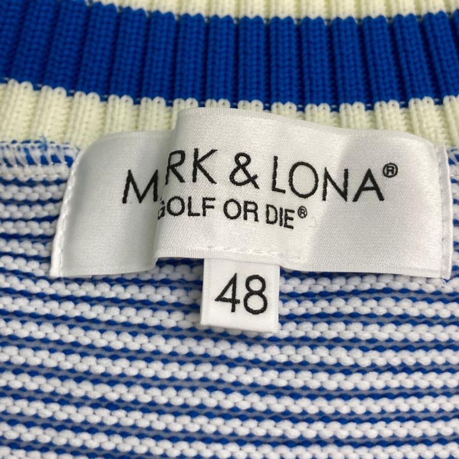 完売品MARK&LONA マークアンドロナ　ベスト MARK&LONA マークアンドロナ ニットベスト ブルー系 48 ゴルフ