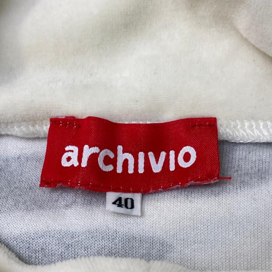 archivio（アルチビオ） ; フード付きベスト ゼブラ柄 ホワイト系 40 