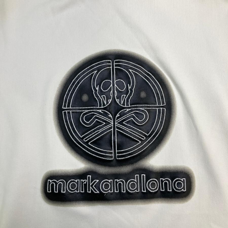 MARK&LONA（マークアンドロナ） モックネック長袖Tシャツ スカル柄