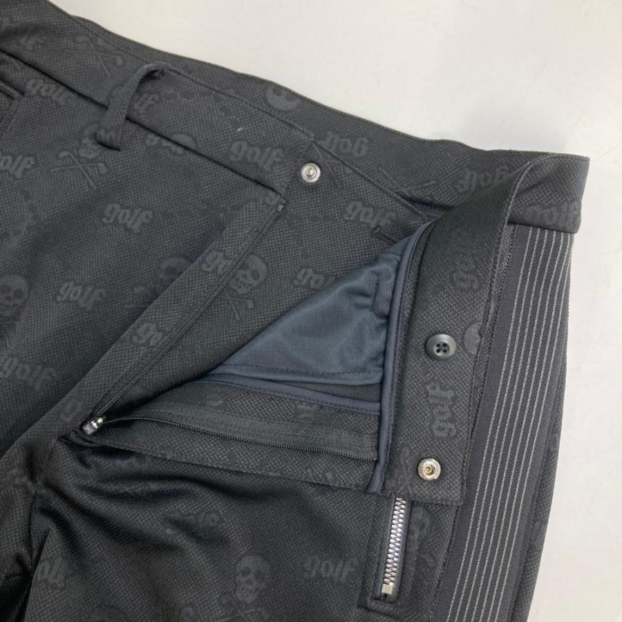 MARK&LONA マークアンドロナ ストレッチパンツ スカル柄 ブラック系 46