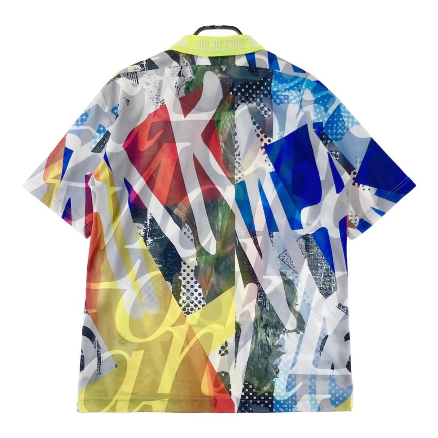 MARK&LONA マークアンドロナ 半袖ポロシャツ 総柄 グレー系 50 MARK&LONA マークアンドロナ 半袖ポロシャツ 総柄 グレー系 50