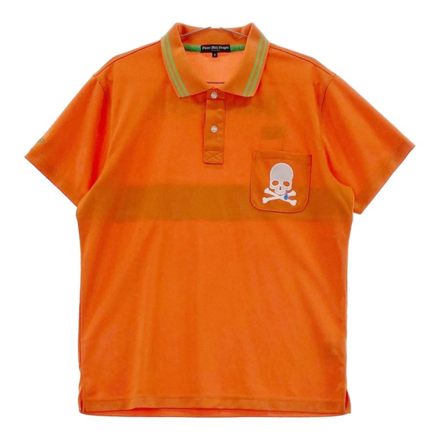 Dance With Dragon（ダンスウィズドラゴン） 半袖ポロシャツ スカル 